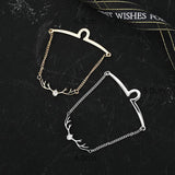 Crystal Zircon Antlers Tie Chain Deer Head Tassel Tie Clip Men's Accessories