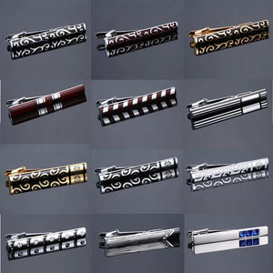 Man Classic Type Tie Clip Mens Plating Metal crystal Necktie Tie-Bar Clasp