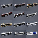 Man Classic Type Tie Clip Mens Plating Metal crystal Necktie Tie-Bar Clasp
