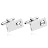 Men's Square Cufflinks Tie Clips Set Business Suit Shirt Accessories