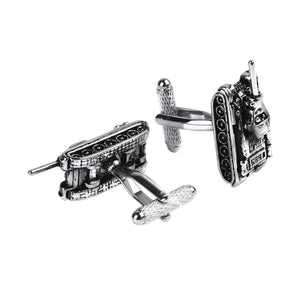 Men's Military Tank Brass Cufflinks Cuff Links