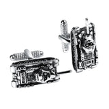 Men's Military Tank Brass Cufflinks Cuff Links