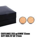 Custom Wood Cufflinks For Men's French Business Sleeve Nails