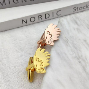 Animal Lion Men's Cufflinks for French Shirts