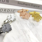 Animal Lion Men's Cufflinks for French Shirts