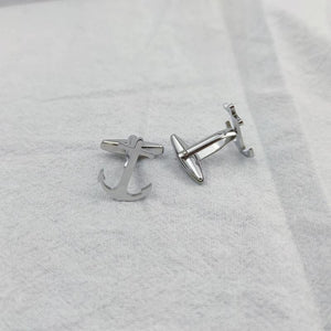 Anchor Symbol Cufflinks for Men Stainless Steel Wedding Gift