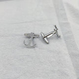 Anchor Symbol Cufflinks for Men Stainless Steel Wedding Gift