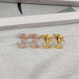 Anchor Symbol Cufflinks for Men Stainless Steel Wedding Gift