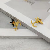 Anchor Symbol Cufflinks for Men Stainless Steel Wedding Gift