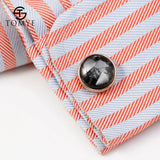 Men's Personalized Round Wedding Cufflinks XK19S065