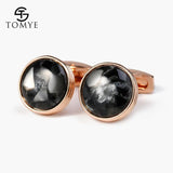 Men's Personalized Round Wedding Cufflinks XK19S065