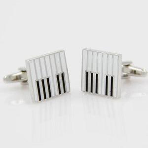 French Shirt Cufflinks For Men Brass Piano Keyboard Cuff Links
