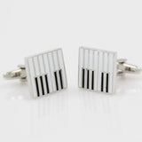French Shirt Cufflinks For Men Brass Piano Keyboard Cuff Links