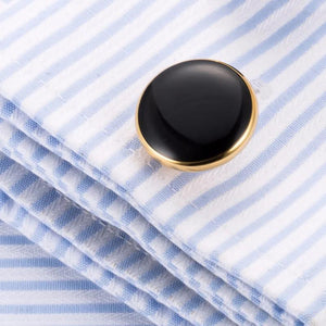 Copper Round Cufflink Wedding Suit Shirt Buttons Cufflinks 801