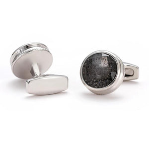 Business Pattern Round Cufflinks XK22S018