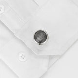 Business Pattern Round Cufflinks XK22S018
