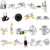 18 Designs Men's Cuff Links Copper Brass Novelty Tools Gift