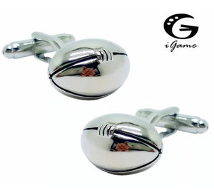 Men's Rugby Cuff Links - Silver Colour