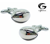 Men's Rugby Cuff Links - Silver Colour