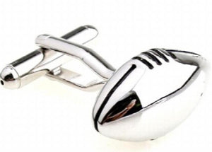 Men's Rugby Cuff Links - Silver Colour