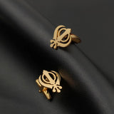 Vintage Sikhism Symbol Men Cufflinks Religion Amulet Faith Twins Suits Gemelos