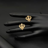 Vintage Sikhism Symbol Men Cufflinks Religion Amulet Faith Twins Suits Gemelos