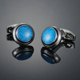 French Men's Brass Cuff Button Sleeve Pin Cufflinks