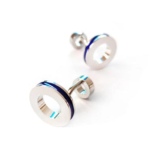High baking paint silvery cufflinks for men