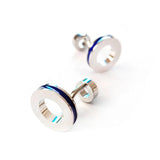 High baking paint silvery cufflinks for men