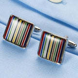 Colorful Painting Cufflinks for Wedding Party