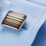 Colorful Painting Cufflinks for Wedding Party