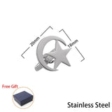 Islamic Star Moon Cufflinks Stainless Steel Religion Jewelry