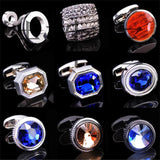 Vintage Crystal Cufflinks for Men Flag Cufflink