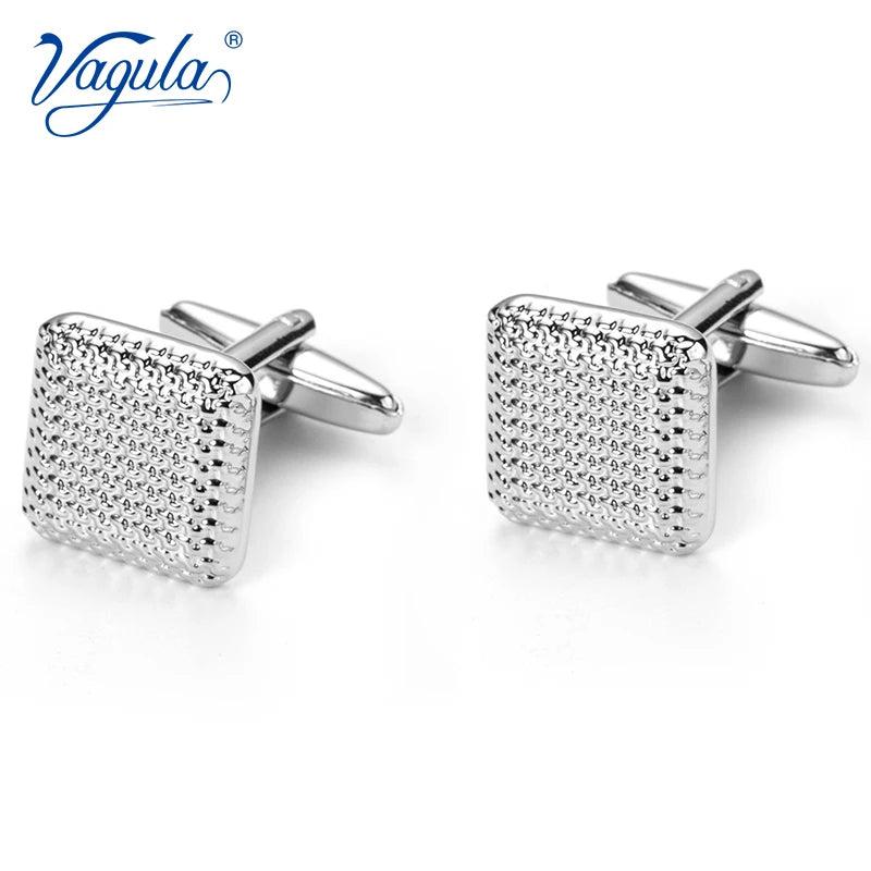 Classic Silver-color Copper Men's Cufflink Party Wedding Suit Shirt Cuff links