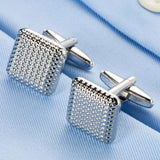 Classic Silver-color Copper Men's Cufflink Party Wedding Suit Shirt Cuff links