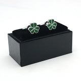 Arrival Clover Cuff Links Green Leaf Brass Men's Novelty Cufflinks