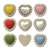 10pcs Heart Metal Shank Buttons for Needlework Sewing Handcraft