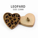10pcs Heart Metal Shank Buttons for Needlework Sewing Handcraft