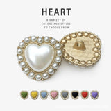 10pcs Heart Metal Shank Buttons for Needlework Sewing Handcraft