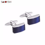 Square Cat's Eye Stone Cufflinks for Mens High Shirt Cuff buttons Wedding Gift