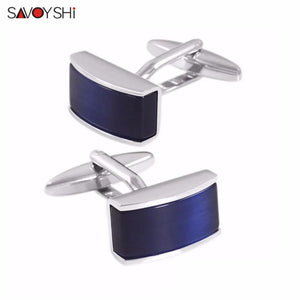 Square Cat's Eye Stone Cufflinks for Mens High Shirt Cuff buttons Wedding Gift