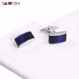 Square Cat's Eye Stone Cufflinks for Mens High Shirt Cuff buttons Wedding Gift