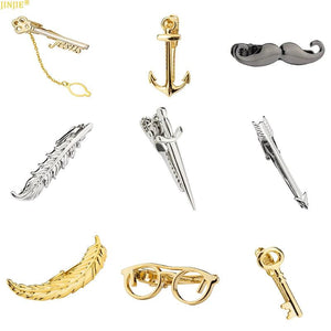 Shape Key Sword Feather Arrow Copper Metal Tie Clip for Men