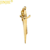 Shape Key Sword Feather Arrow Copper Metal Tie Clip for Men