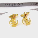 Adinkra Gye Nyame Cufflinks - African Symbol Stainless Steel Jewelry