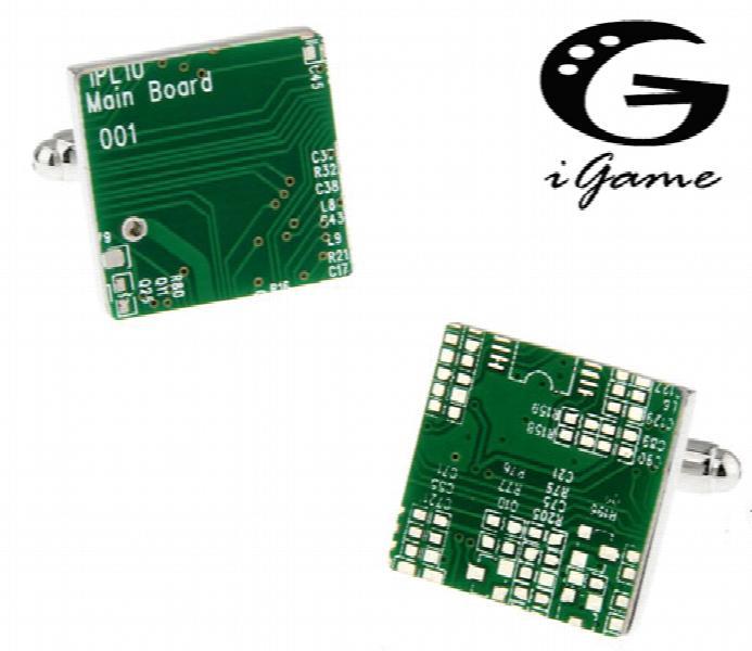 Green Circuit Board Cufflinks for Men
