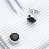 Classic Silver-color Painting Copper Men's Cufflink Suit Shirt Buttons