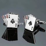 Stainless Poker Cufflinks Cap Dice Cross Cuffs Wedding Night