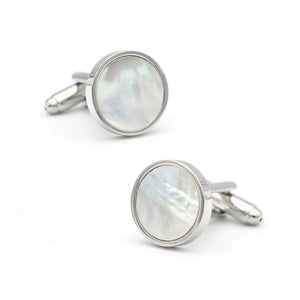 Shell Cuff Links Round Copper Material Cufflinks