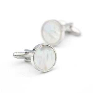 Shell Cuff Links Round Copper Material Cufflinks